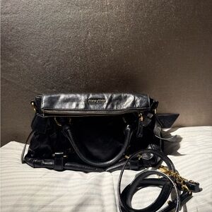 Miu Miu Black Leather satchel Bag